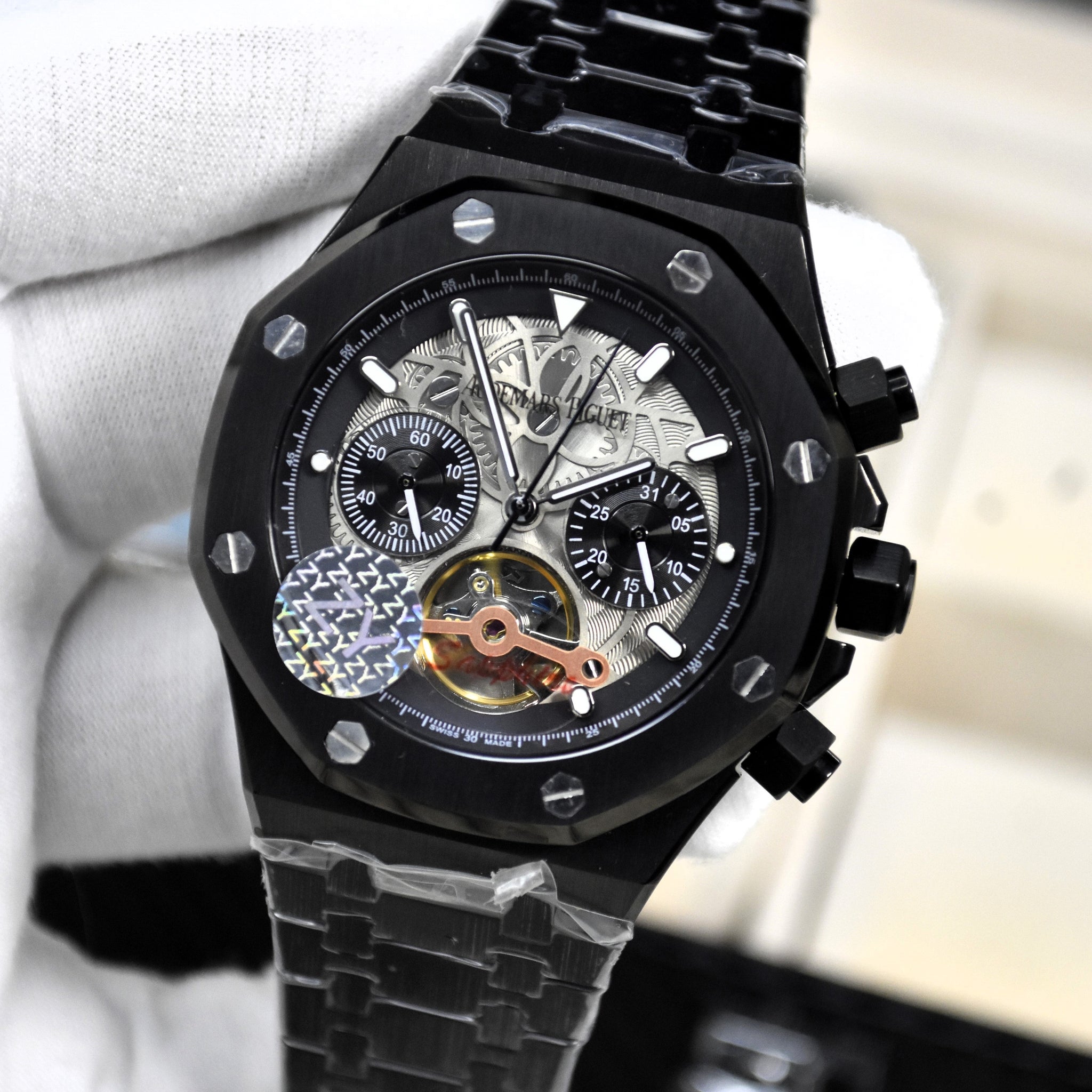 ROYAL OAK AUTO CHRONOGRAPH PENDULUM CHAIN ALL BLACK GREY