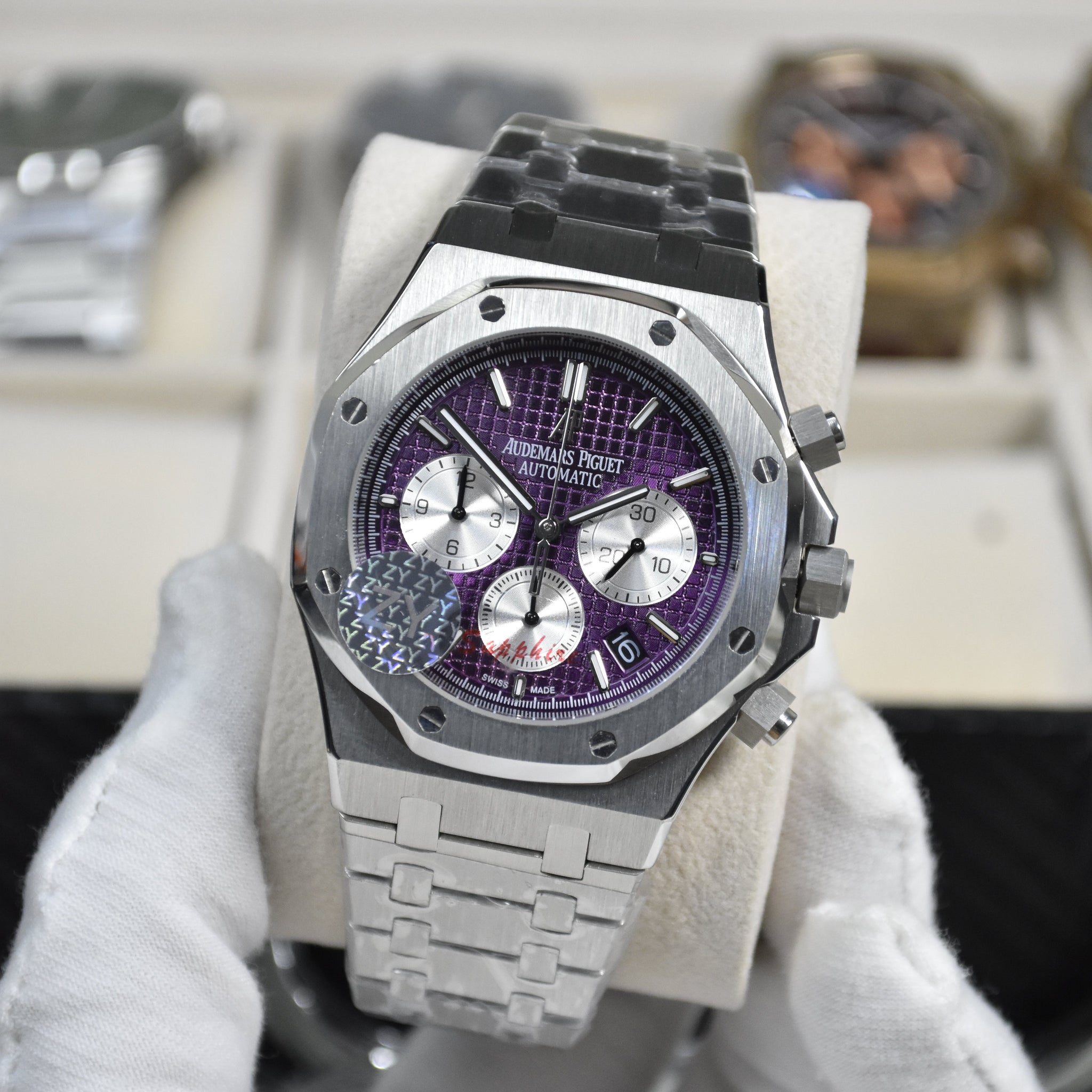 ROYAL OAK CHRONOGRAPH CHAIN PURPLE DAIL