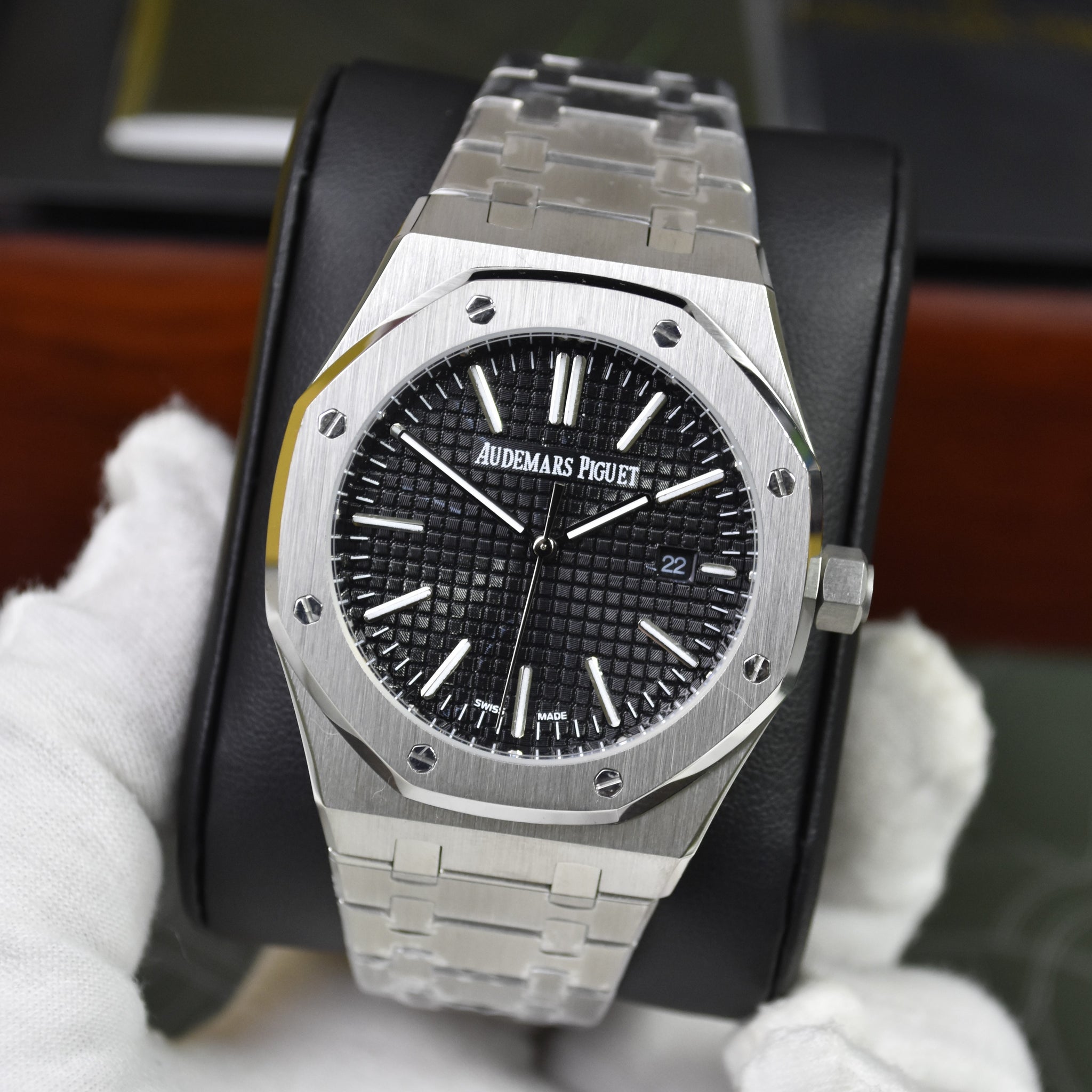 ROYAL OAK AUTO CHAIN SILVER BLACK DAIL