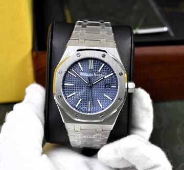 ROYAL OAK AUTO CHAIN SILVER JEANS BLUE DAIL