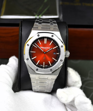 ROYAL OAK AUTO CHAIN SILVER RED BLACK DAIL