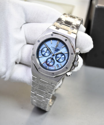 AP ROYAL OAK CHRONOGRAPH SILVER ICEBLUE