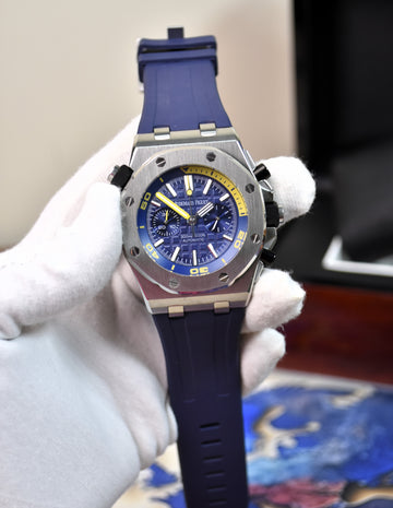 ROYAL OAK OFF SHORE CHRONO SILVER BLUE DIAL