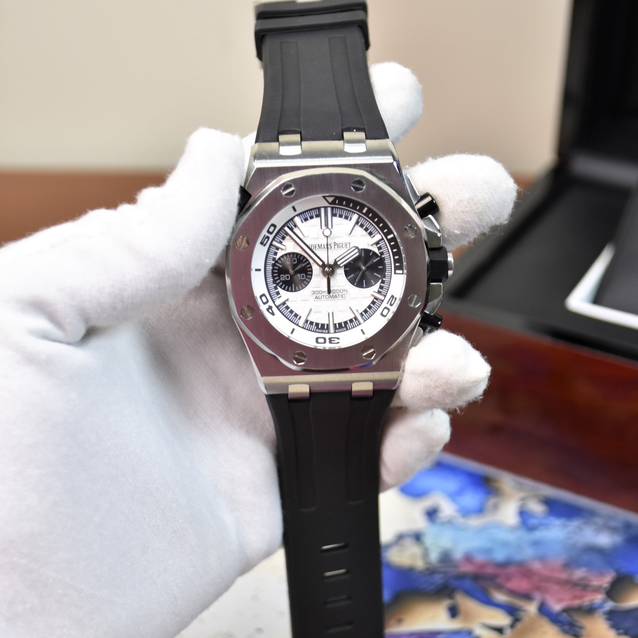 ROYAL OAK OFF SHORE CHRONO SILVER WHITE DIAL