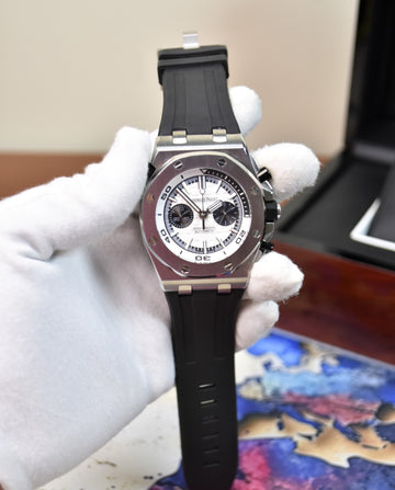 ROYAL OAK OFF SHORE CHRONO SILVER WHITE DIAL