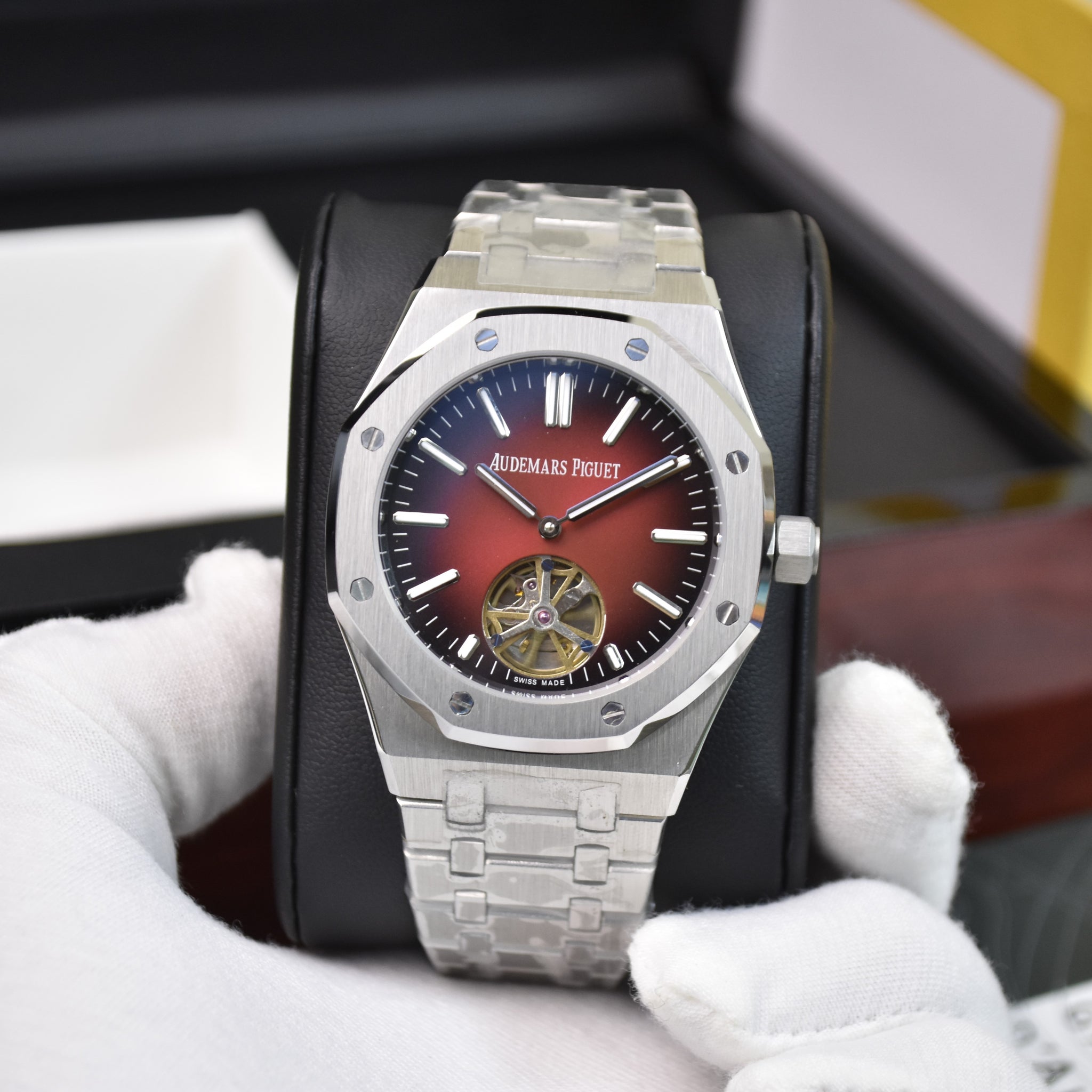 ROYAL OAK AUTO PENDULUM CHAIN SILVER RED BLACK