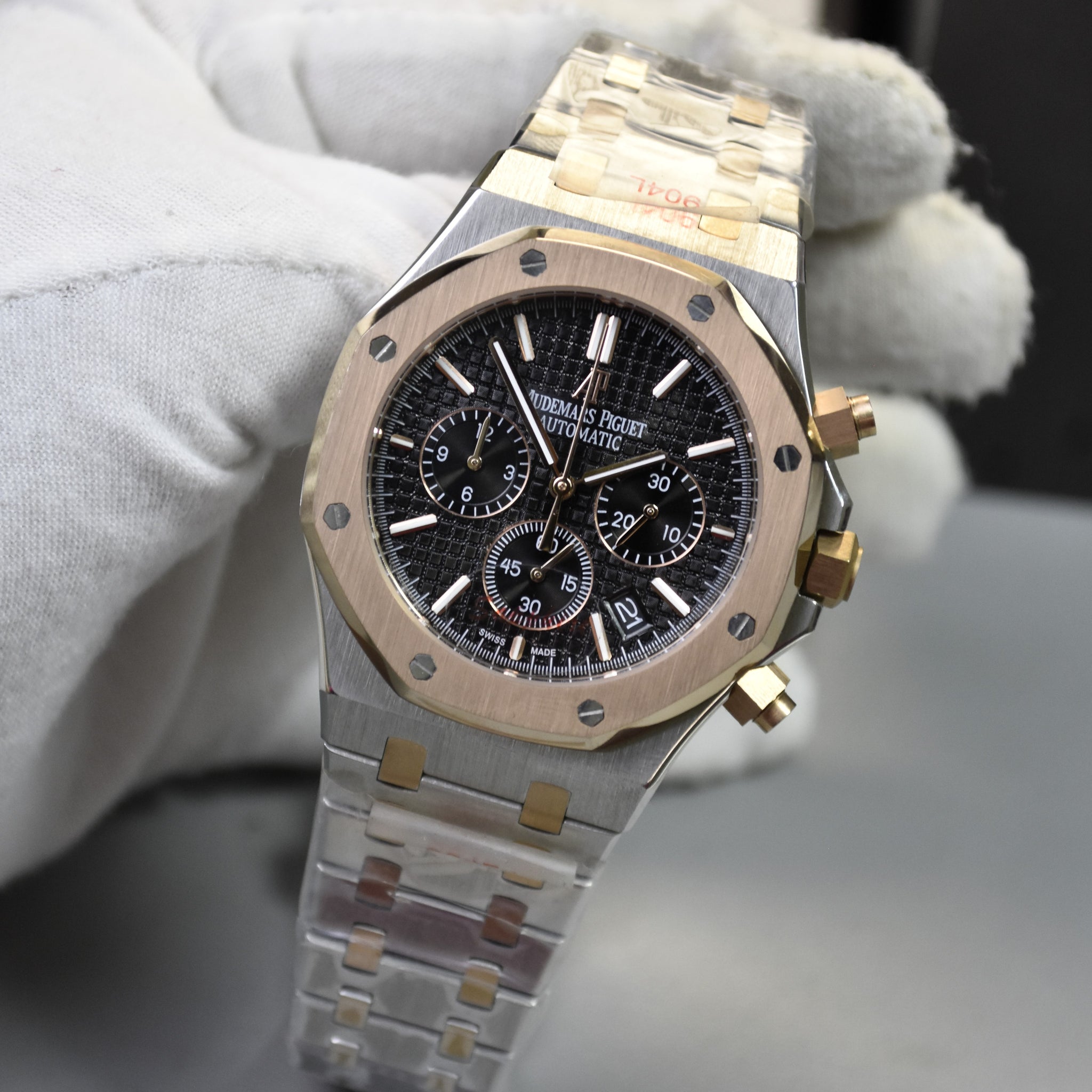 ROYAL OAK CHRONOGRAPH 2TONE ROSE BLACK