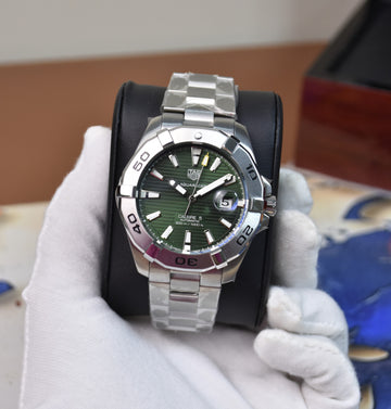 AQUARACER CALIBER 5 AUTO CHAIN SILVER GREEN DAIL