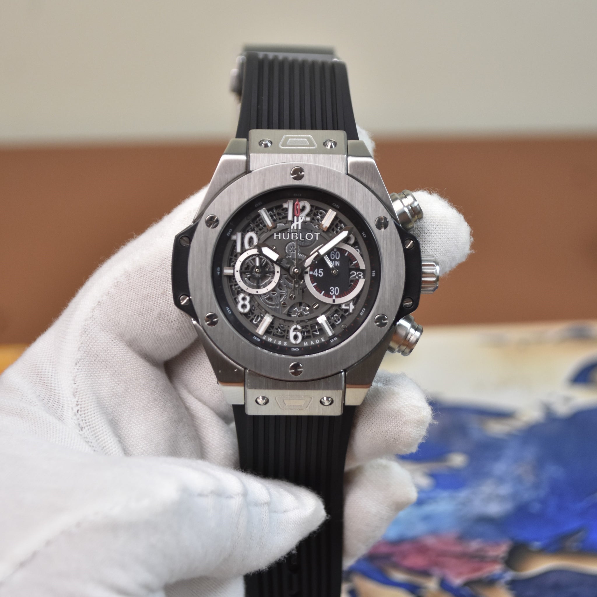 BIGBANG CHRONO PVC SILVER BLACK DIAL