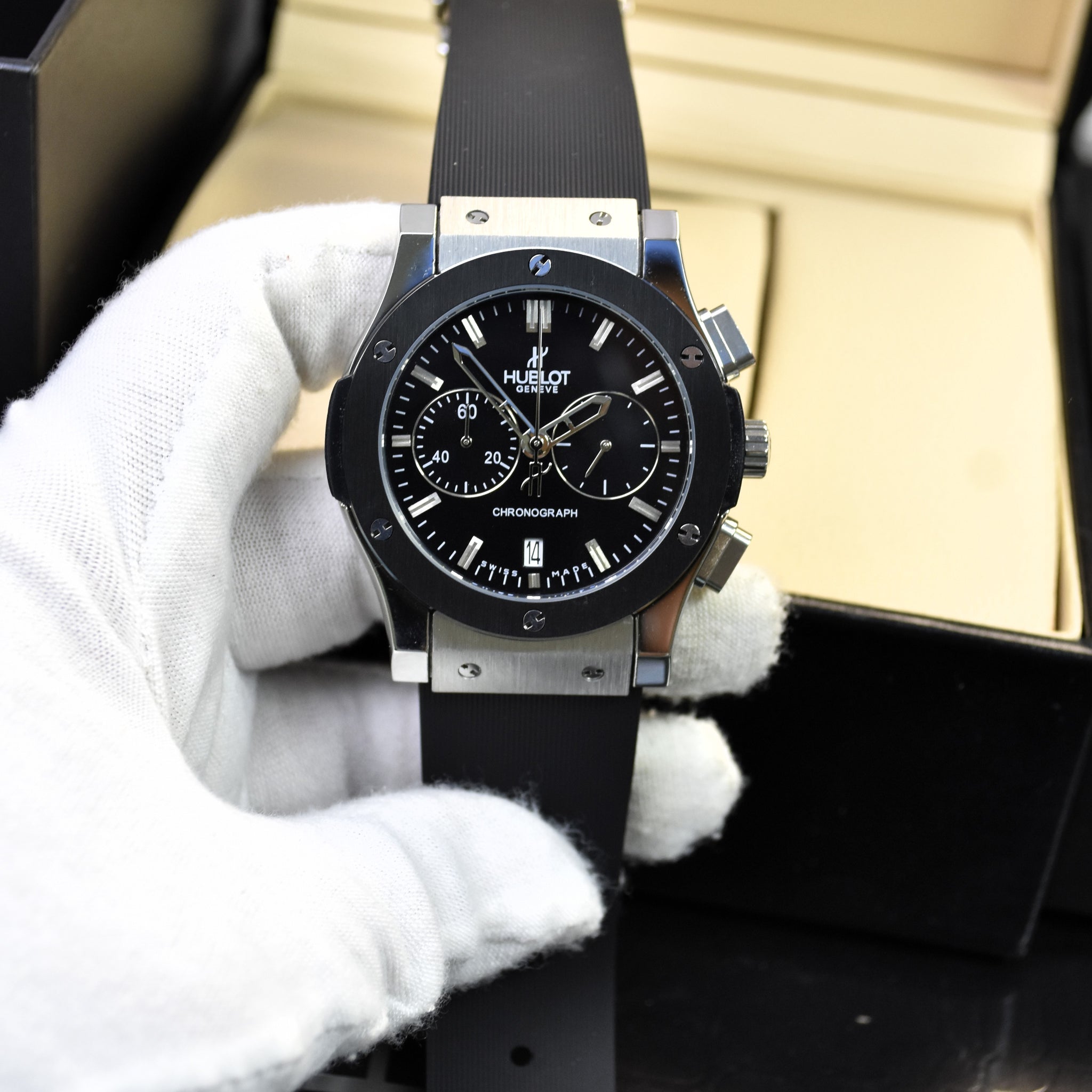 BIGBANG CHRONO PVC SILVER BLACK DAIL