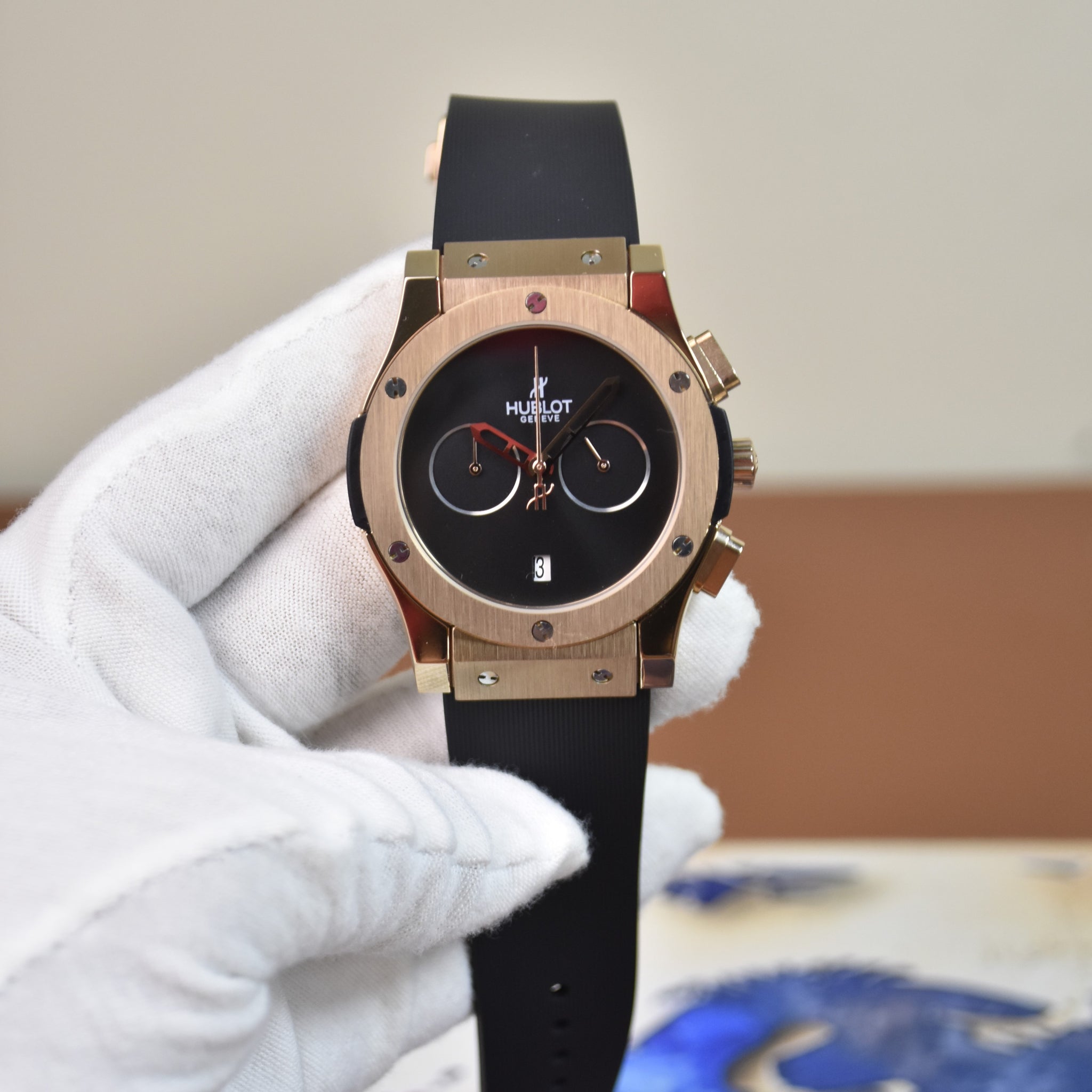 BIGBANG CHRONO PVC ROSE BLACK DIAL