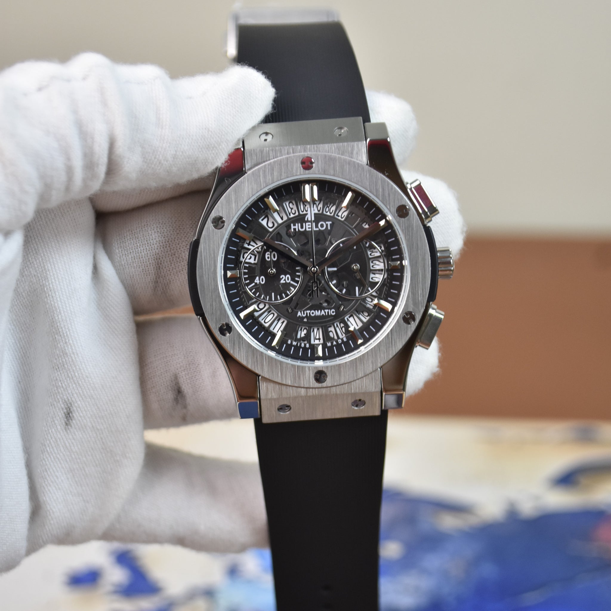 BIGBANG CHRONO PVC SILVER BLACK SKULL