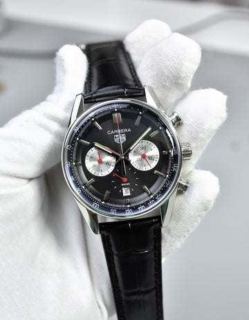 CARRERA TH20 NEW MODEL CHRONOGRAPH STRAP SILVER BLACK PANDA