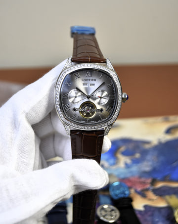 CENTURY TOURBILLION STONES SILVER GREY SILVER DIAL
