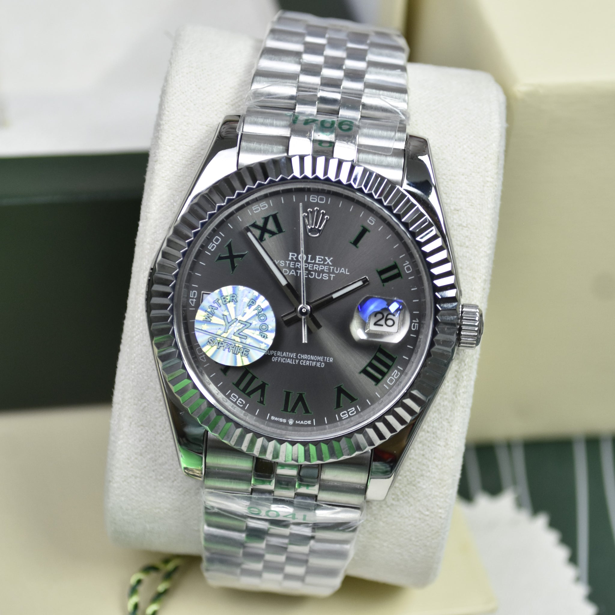 DATEJUST JUBLIE CHAIN AUTO SILVER WIMBLEDON DAIL (YZ)