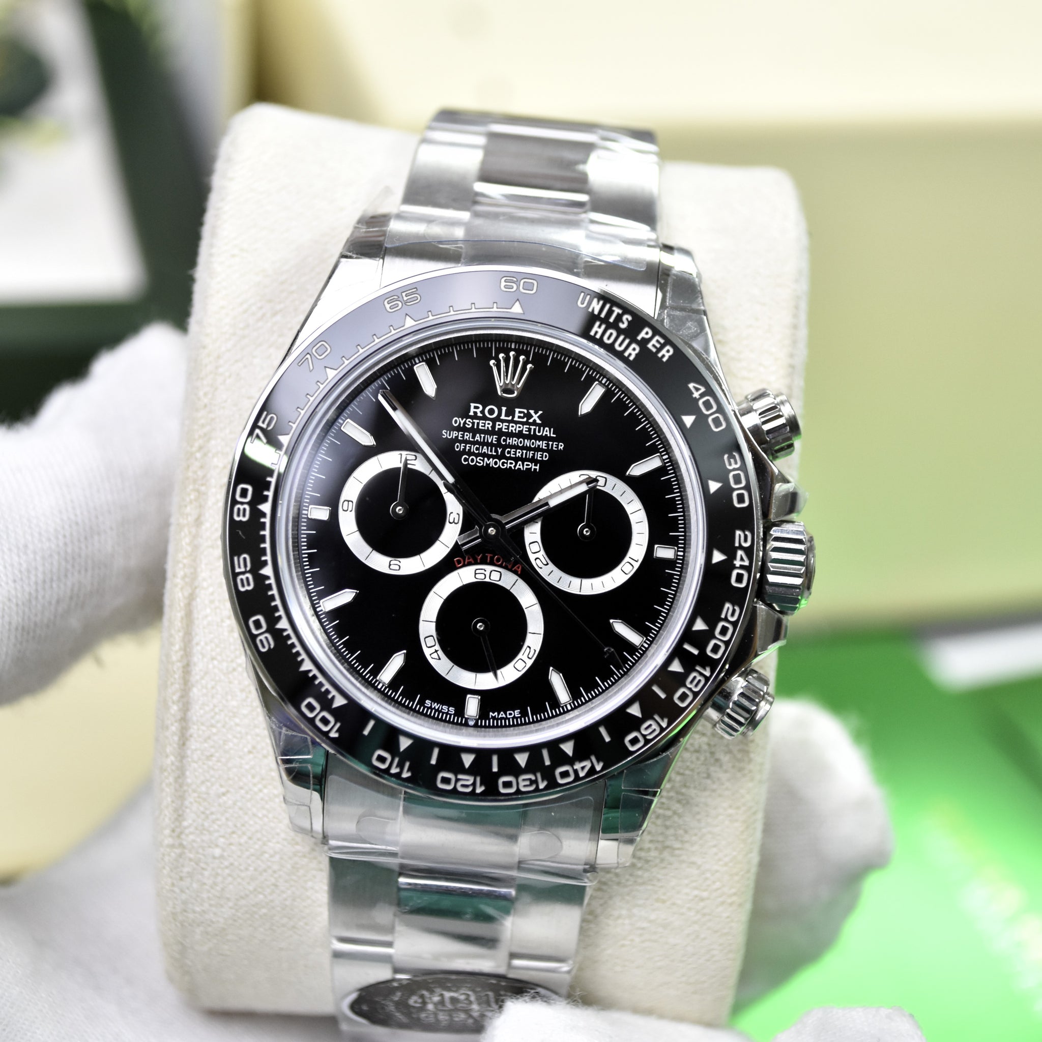 DAYTONA OYSTER SILVER BLACK BEAR