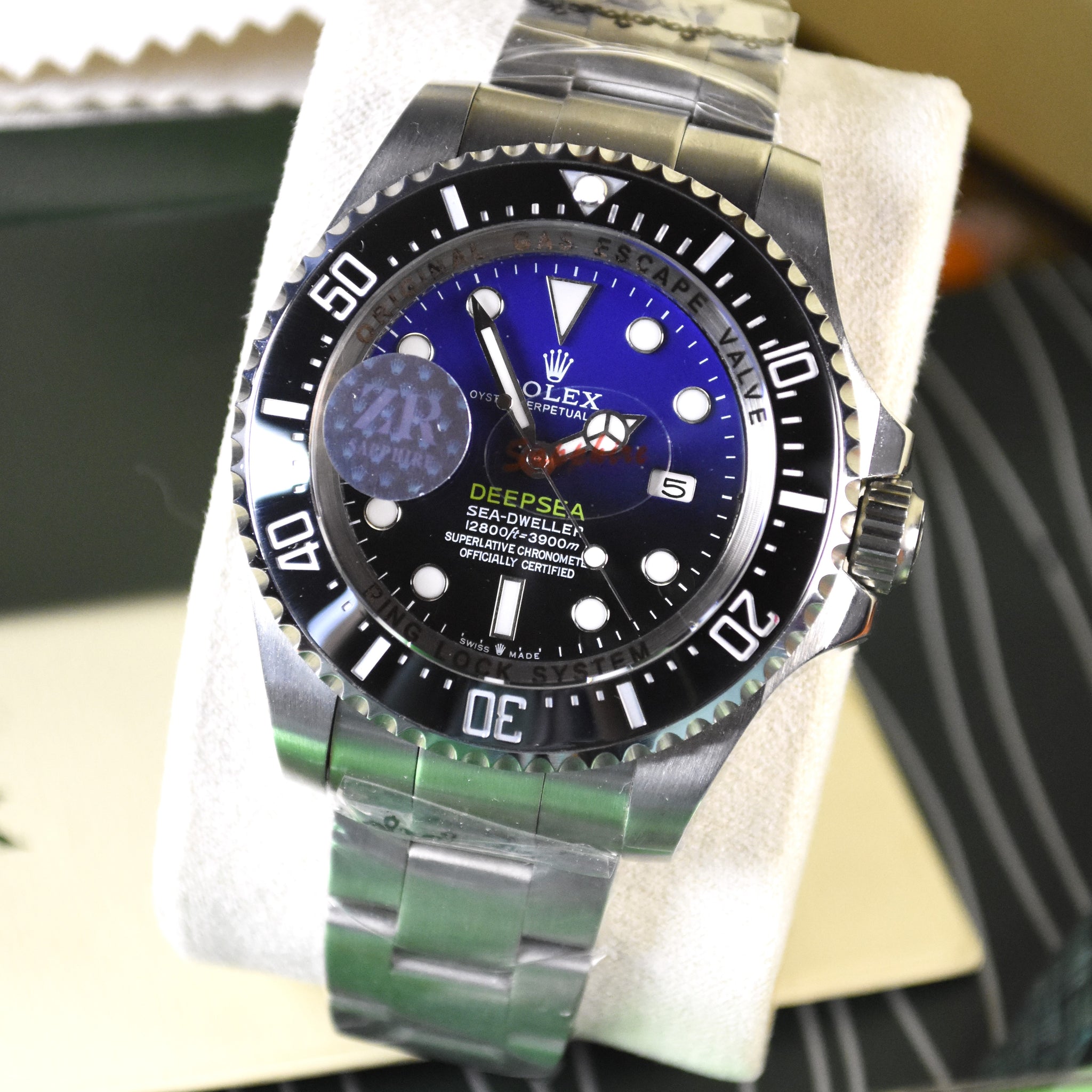 DEEPSEA AUTO CHAIN SILVER BLUE DOUBLE SHADE DAIL