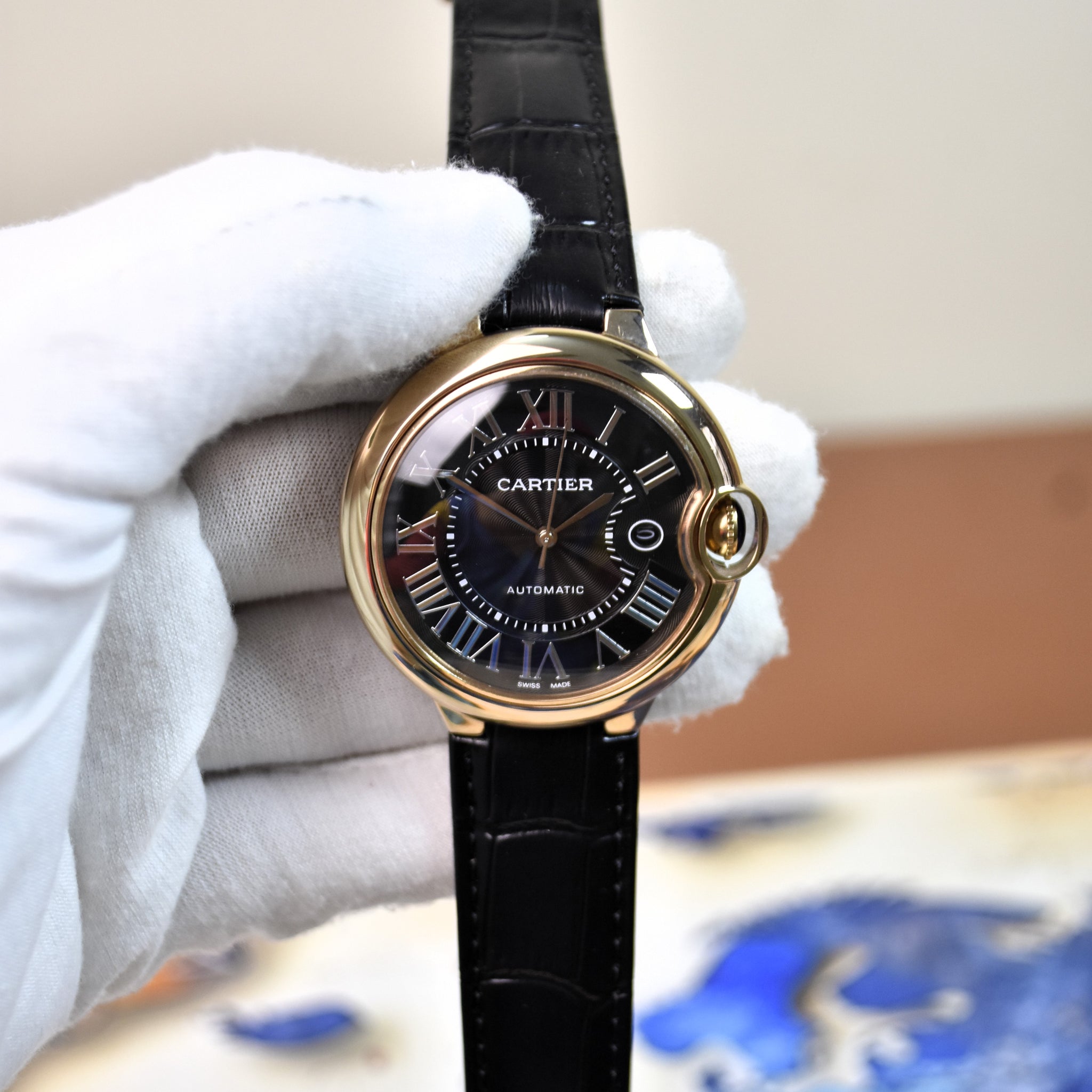 Balloon Auto Strap Rose Black Dial