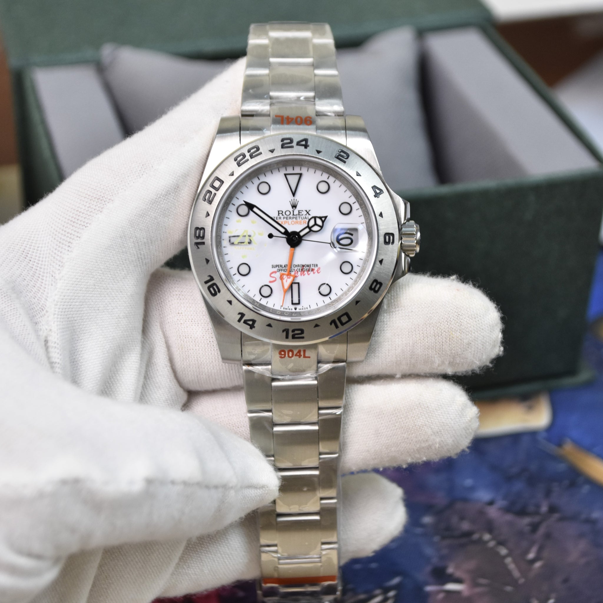 EXPLORER 2 OYSTER AUTO SILVER WHITE DIAL