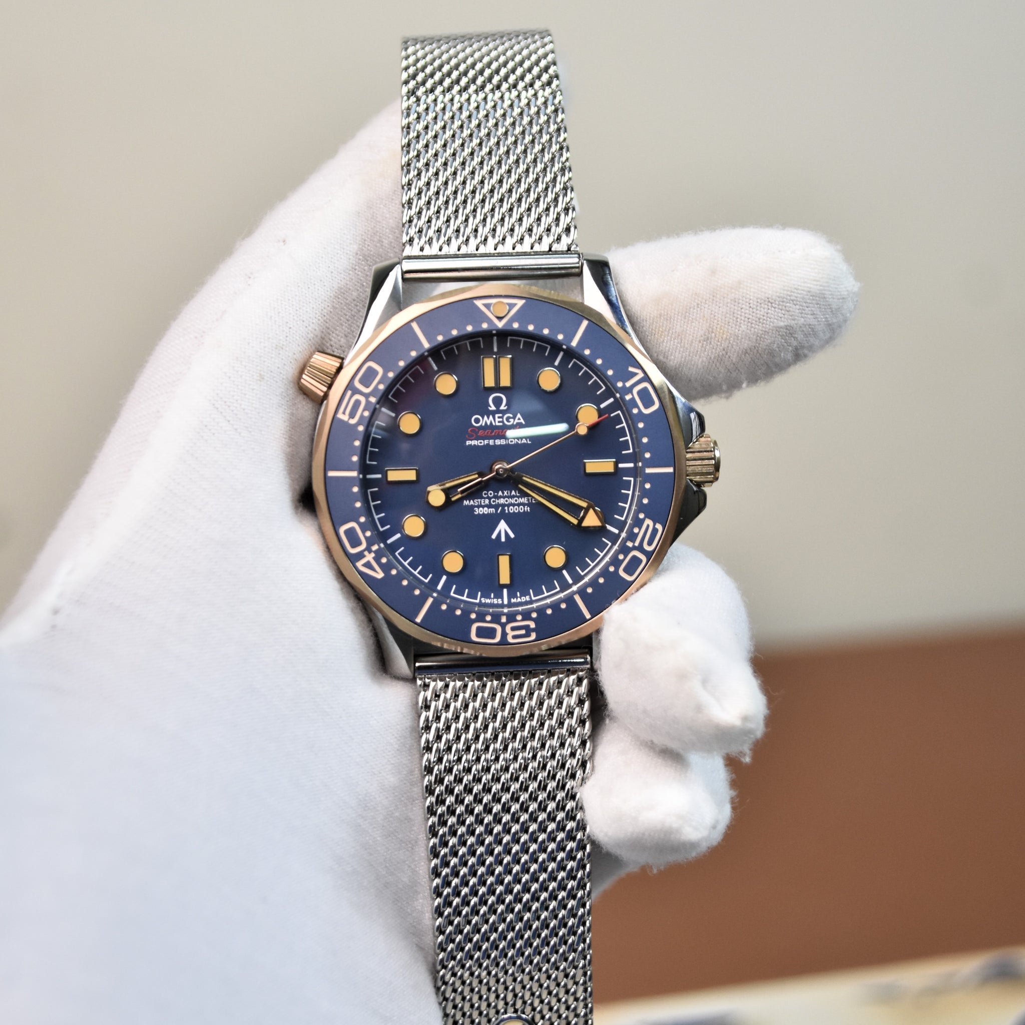 Auto Seamaster Cheffer Chain Silver Rose Blue