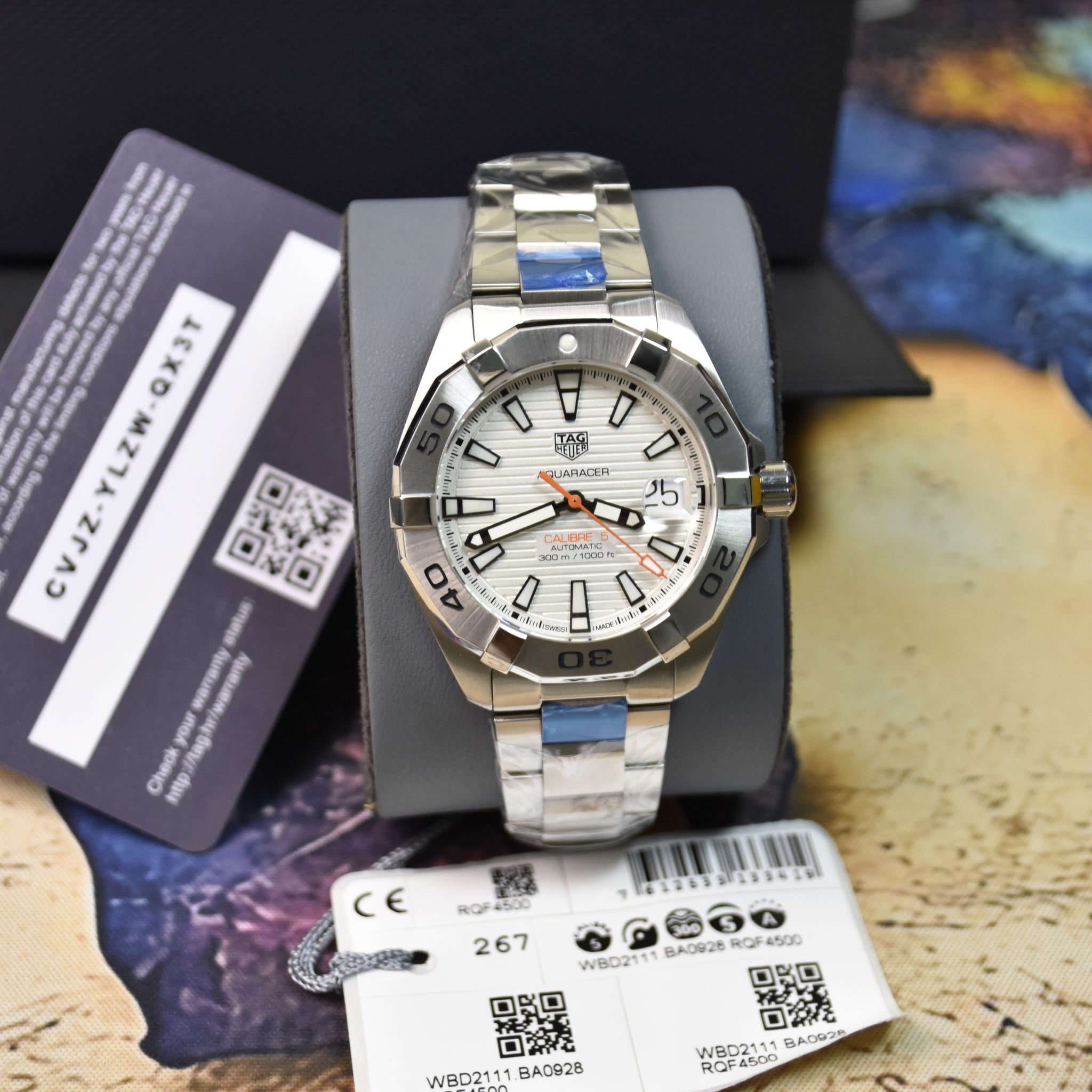 Tag Heuer Aquaracer Men’s Automatic Stainless Steel White Dial 41mm Watch