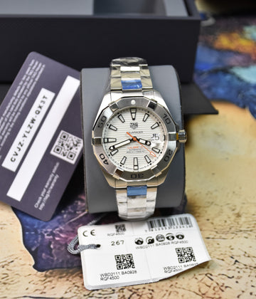 Tag Heuer Aquaracer Men’s Automatic Stainless Steel White Dial 41mm Watch