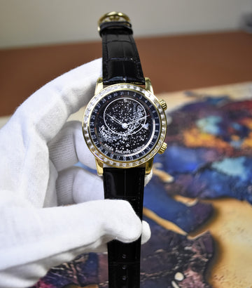 CELESTI@L SKY CHART STONES GOLD BLACK DIAL