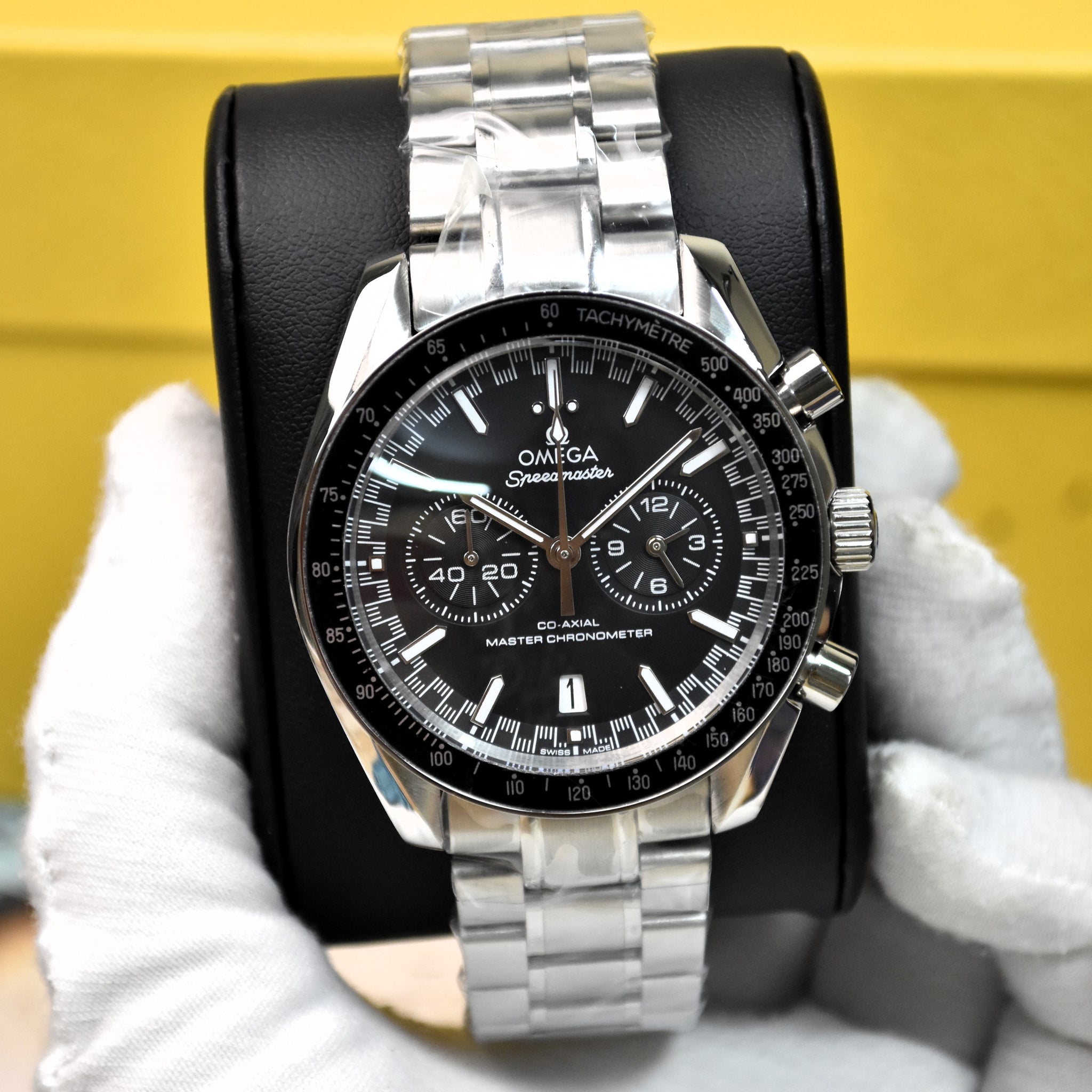 Speedmaster Chrono Quartz Silver Black Dail