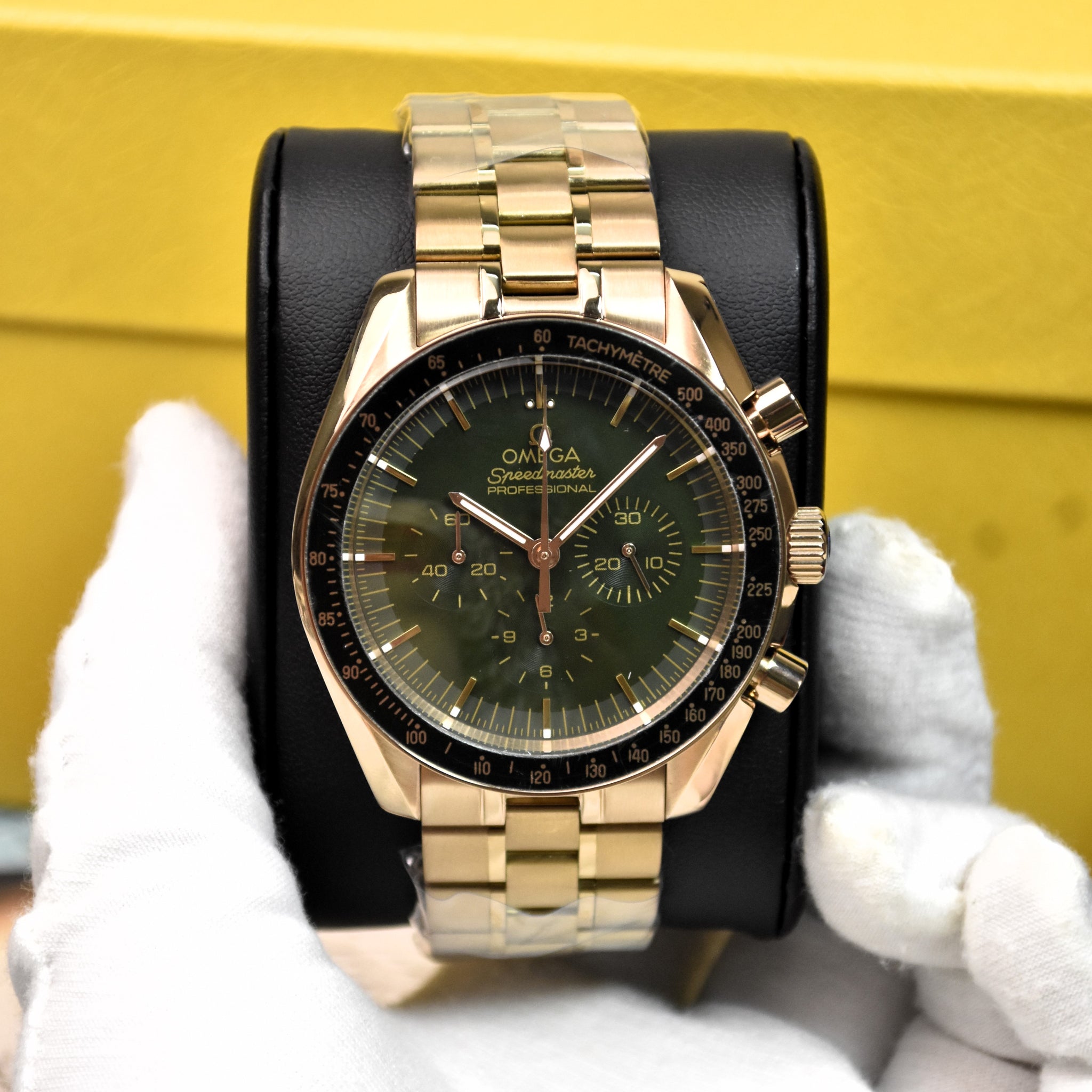 Speedmaster Chrono Quartz Rose Green Dial