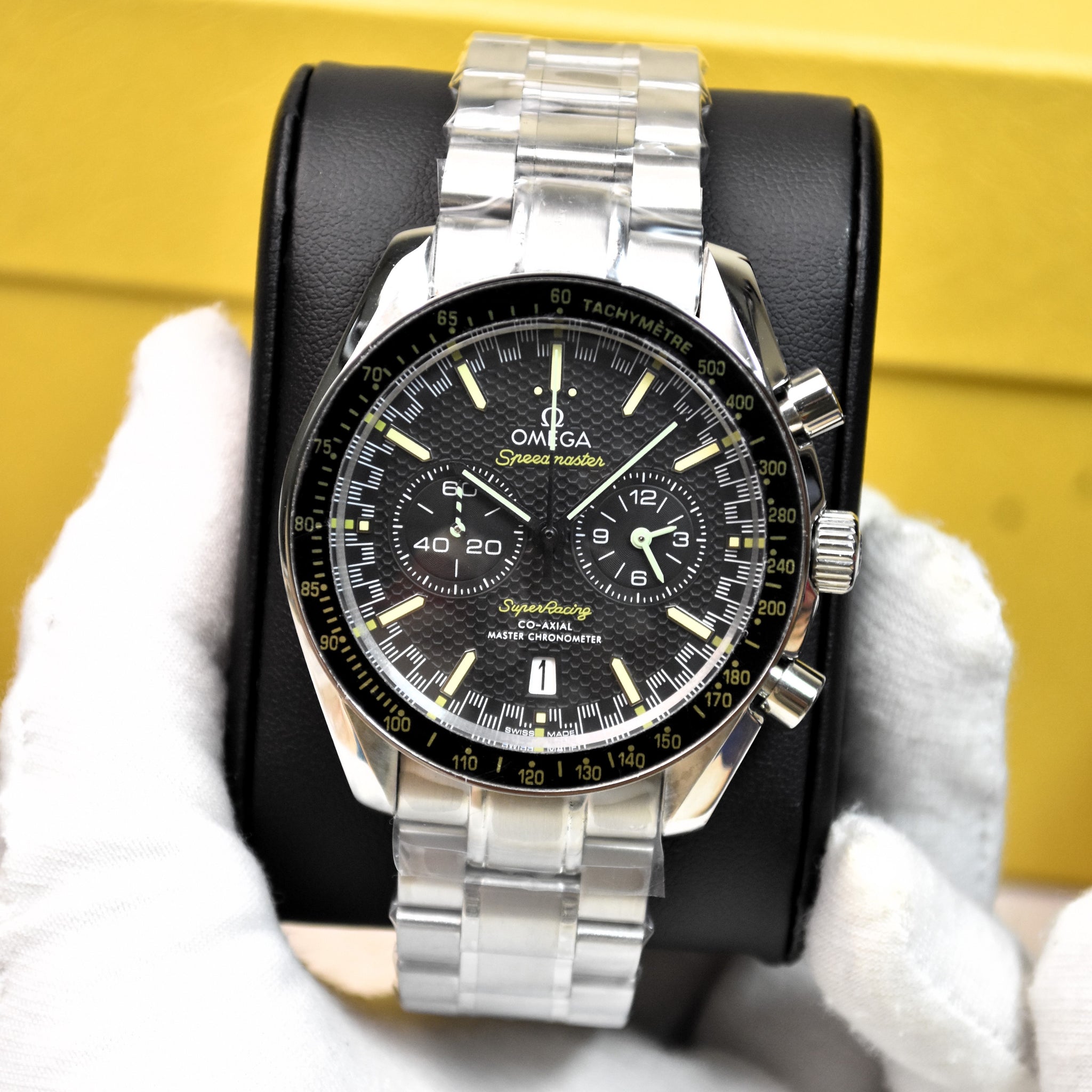 Speedmaster Chrono Quartz Silver Black Dial