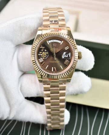 DAYDATE AUTO PRESIDENTIAL ROMAN ROSE CHOCO DAIL