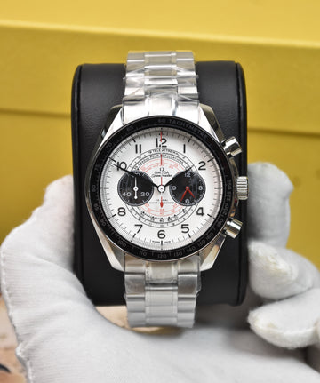 Speedmaster Chrono Quartz Silver White Dial