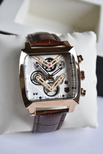 MONACO V4 CHRONO ROSE WHITE DAIL
