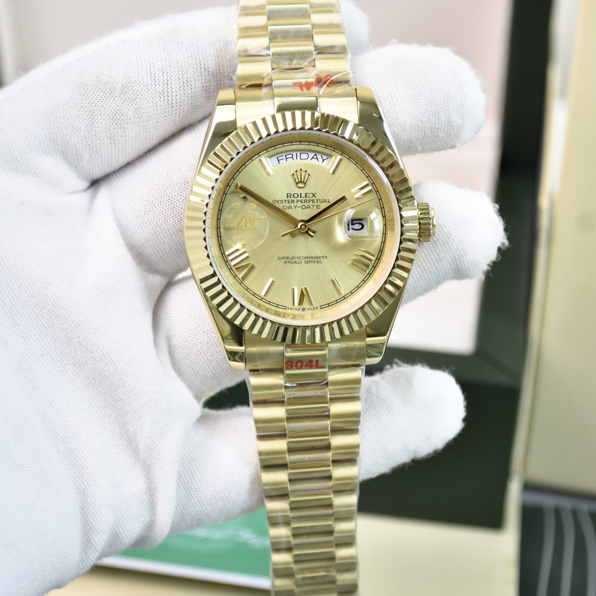 DAYDATE AUTO PRESIDENTIAL ROMAN GOLD