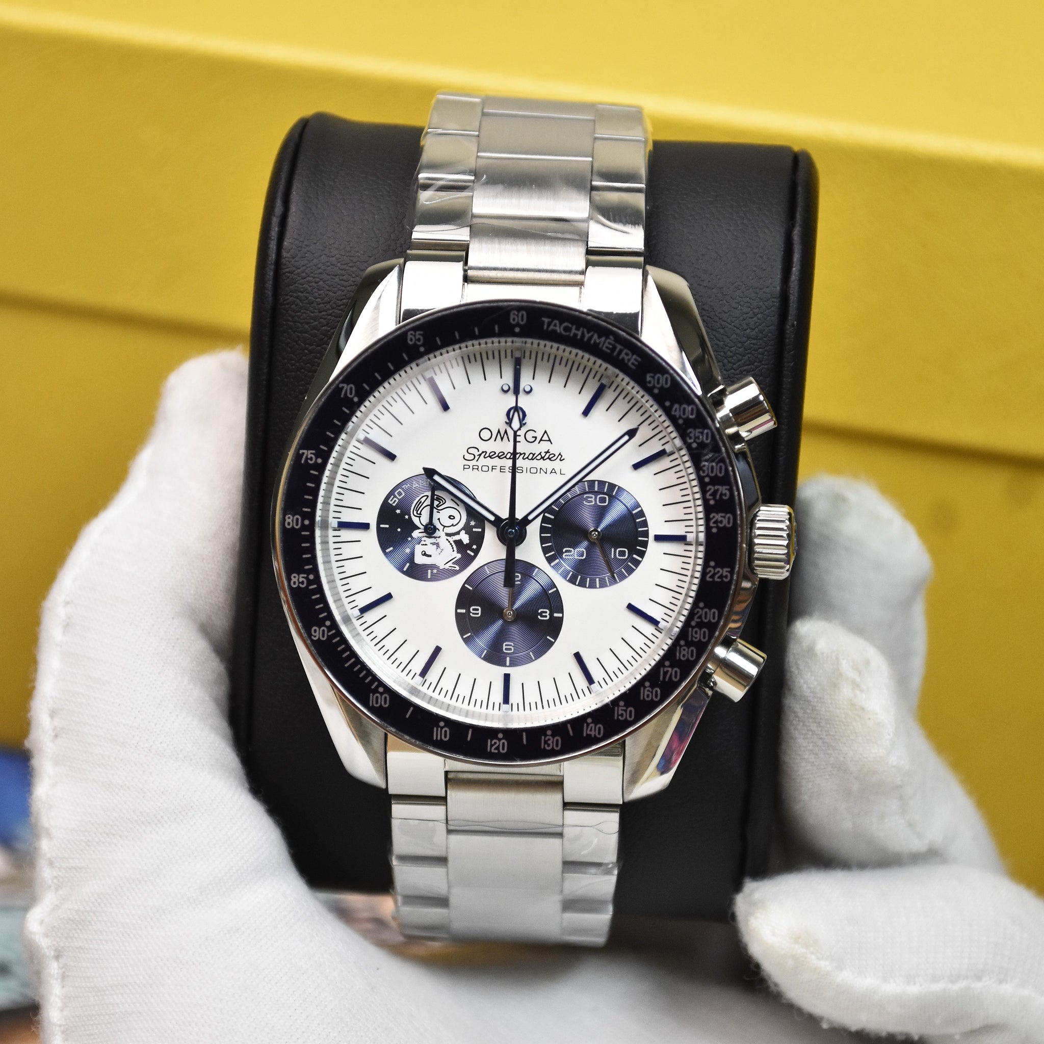 Speedmaster Chrono Quartz Silver White Blue Dial
