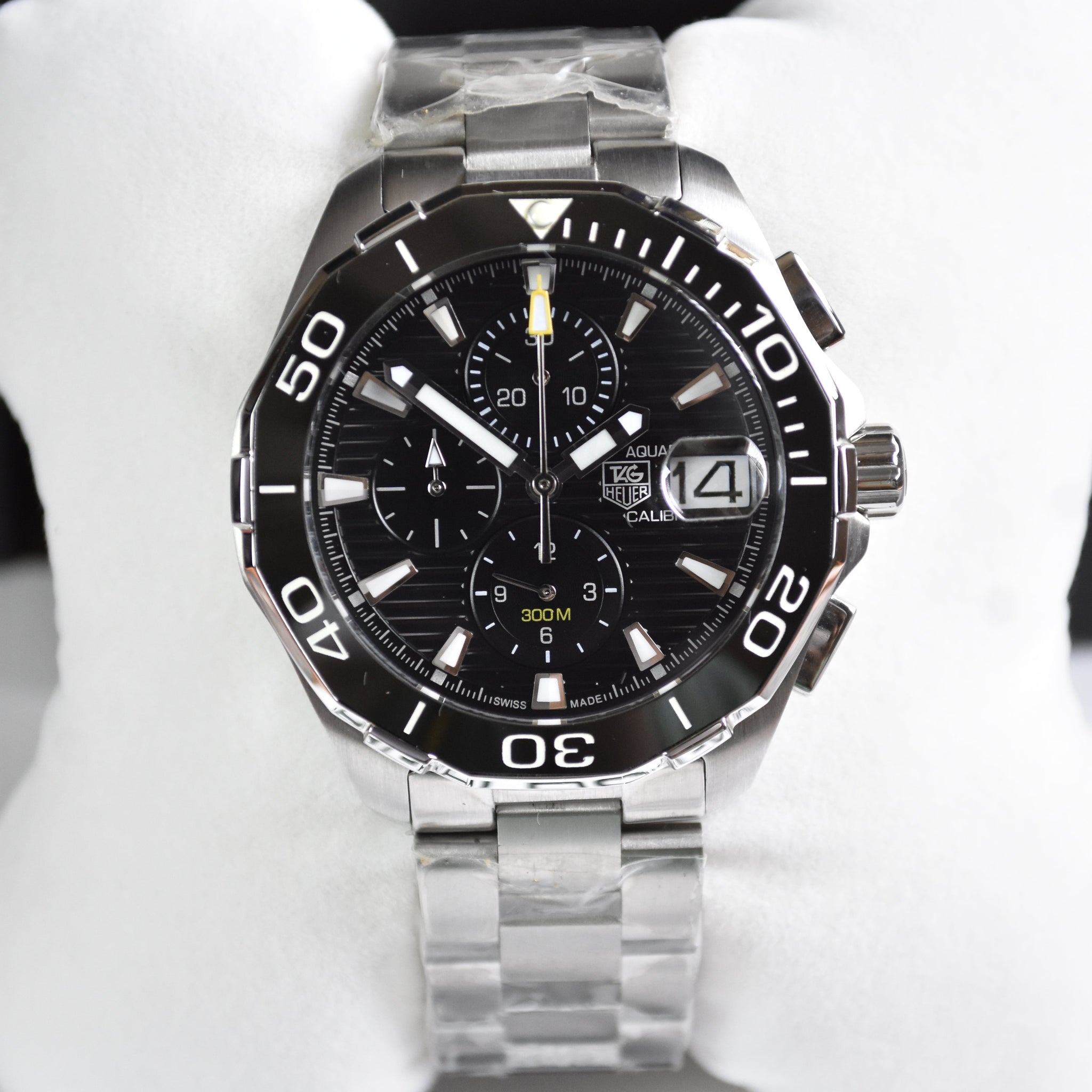 AQUARACER CALIBER 16 CHRONGRAPH CHAIN SILVER BLACK