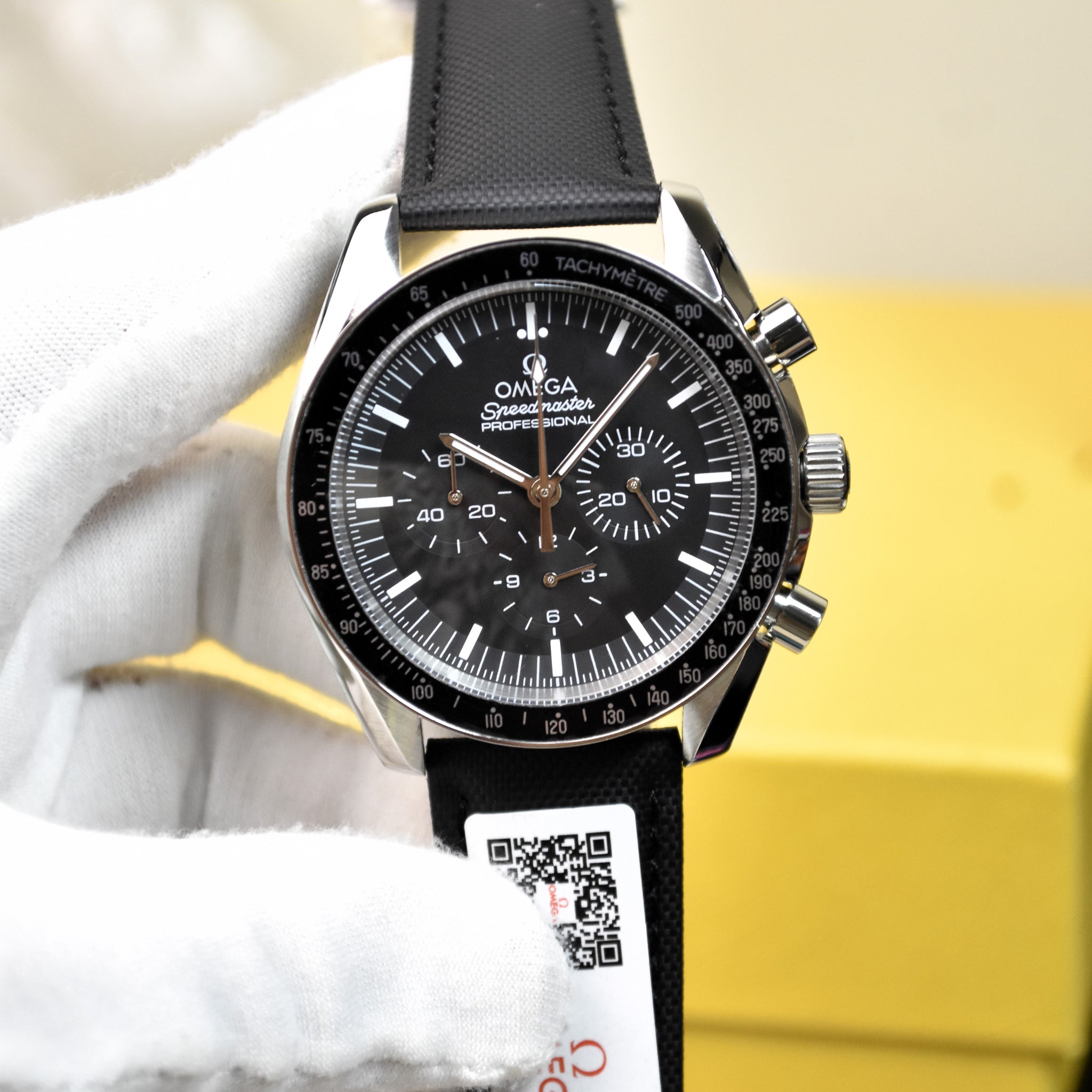 Speedmaster Chrono Quartz Strap Silver Black Dial