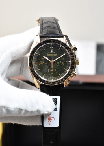 Speedmaster Chrono Quartz Strap Rose Green Dial