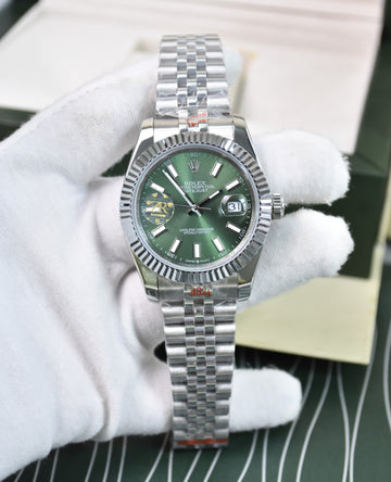 DATEJUST AUTO JUBLIE SILVER OLIVE GREEN DAIL