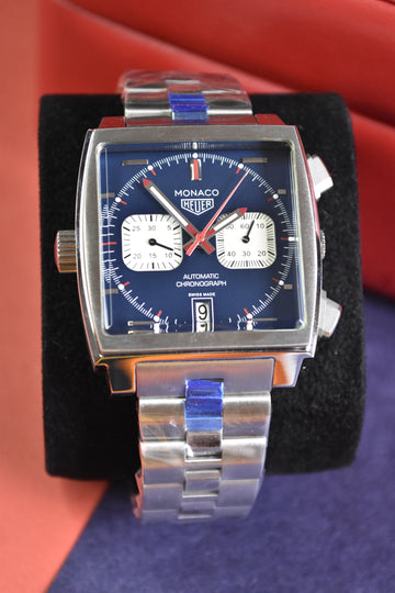 MONACO CHRONOGRAPH  SILVER DARK BLUE DAIL