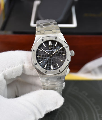 Ladies Royal oak Quartz Silver Black Dial