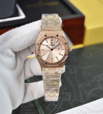 Ladies Royal oak Quartz Rose Beige Dial