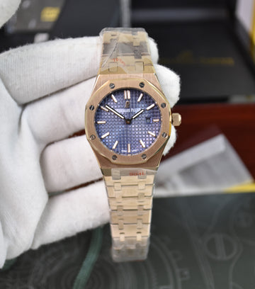 Ladies Royal oak Quartz Rose Blue Dial