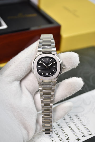 Ladies Nautilus Quartz Silver Black