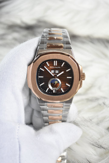 NAUTILUS CALENDER AUTO TWOTONE BROWN (ZP)