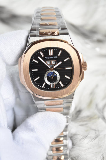 NAUTILUS CALENDER AUTO TWOTONE BLACK (ZP)