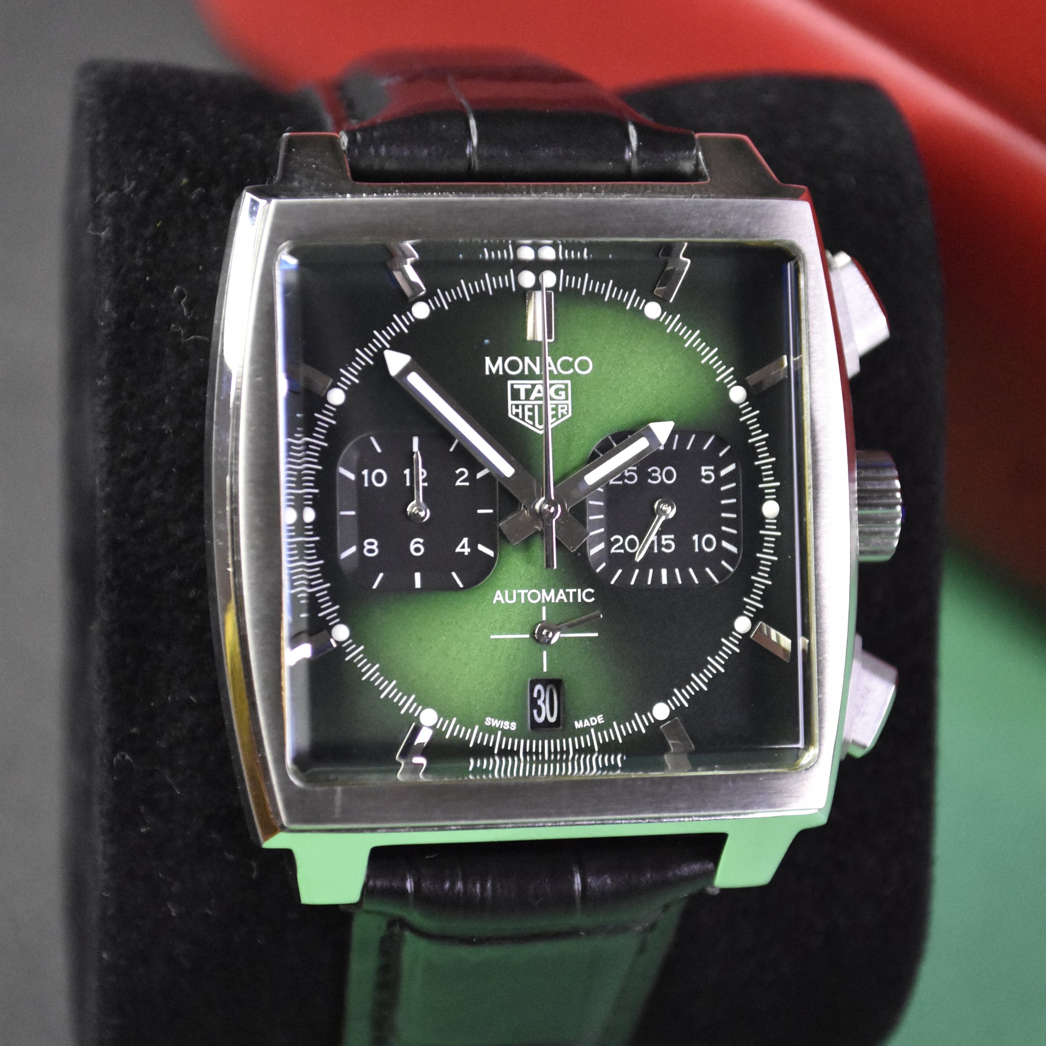 MONACO CHRONOGRAPH STRAP GREEN DAIL.
