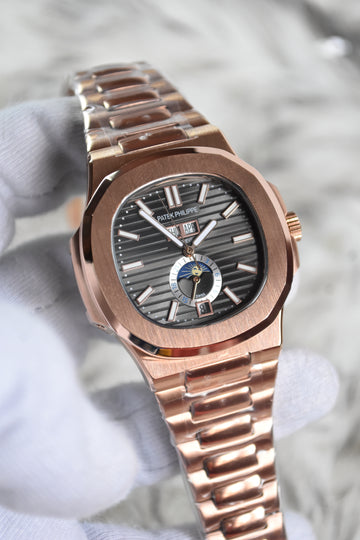 NAUTILUS CALENDER AUTO CHAIN ROSE GREY (ZP)