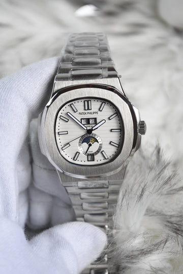 NAUTILUS CALENDER AUTO SILVER WHITE (ZP)