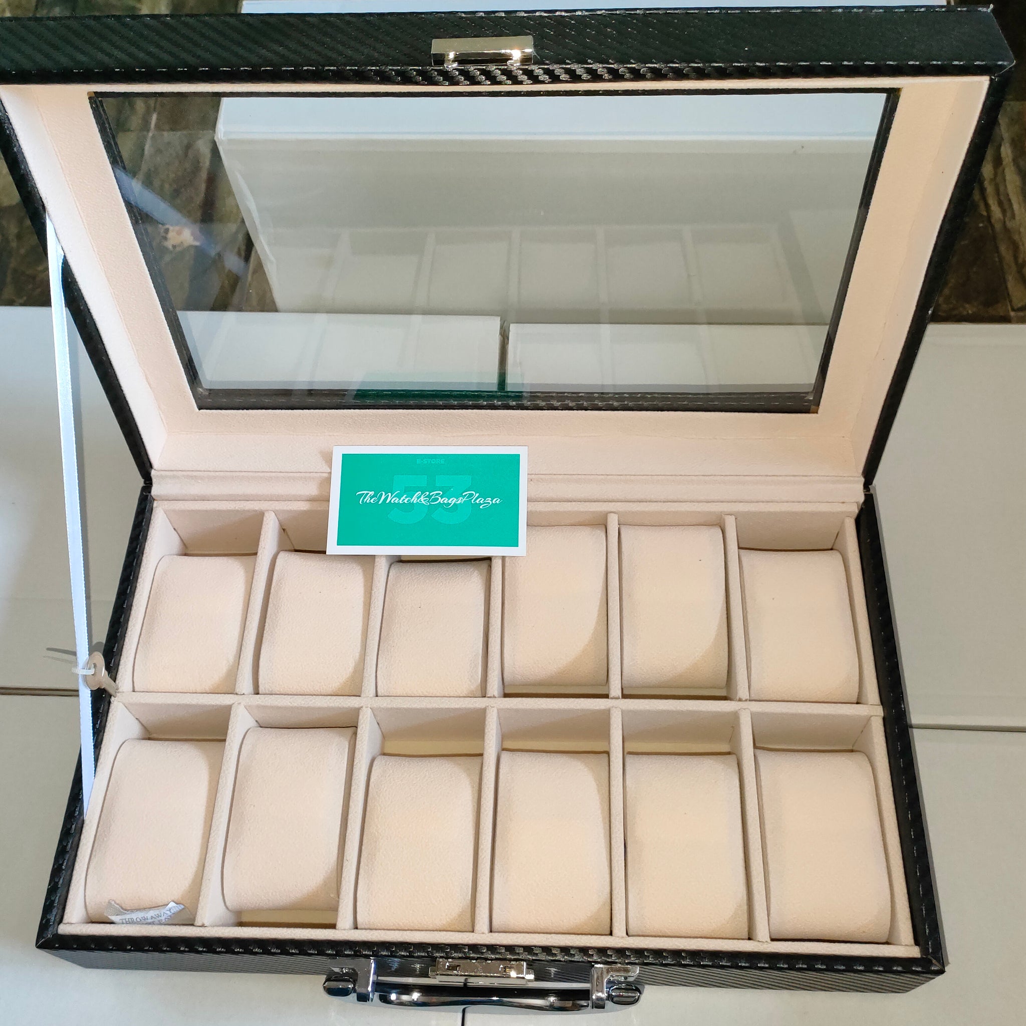 BLACK ACRYLIC MIRROR BRIEFCASE